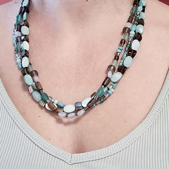 Silpada Turquoise 3 Strand Necklace - Picture 1 of 5